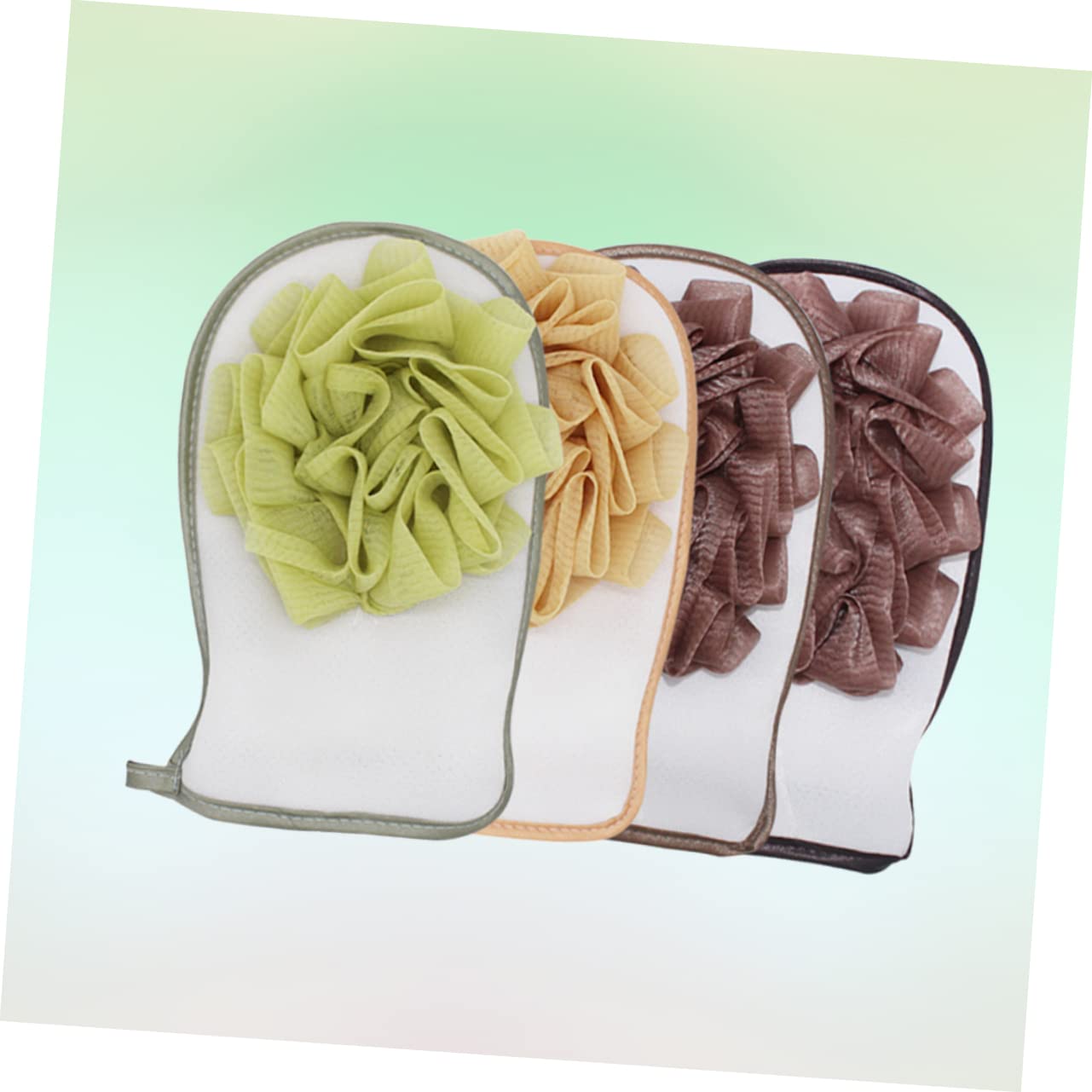 FRCOLOR 9stücke Exfoliating Mitts Doppelseitige Peelinghandschuhe Für Sanftes Körperpeeling Für Hautschonender Hautschrubber in Zufälligen Farben
