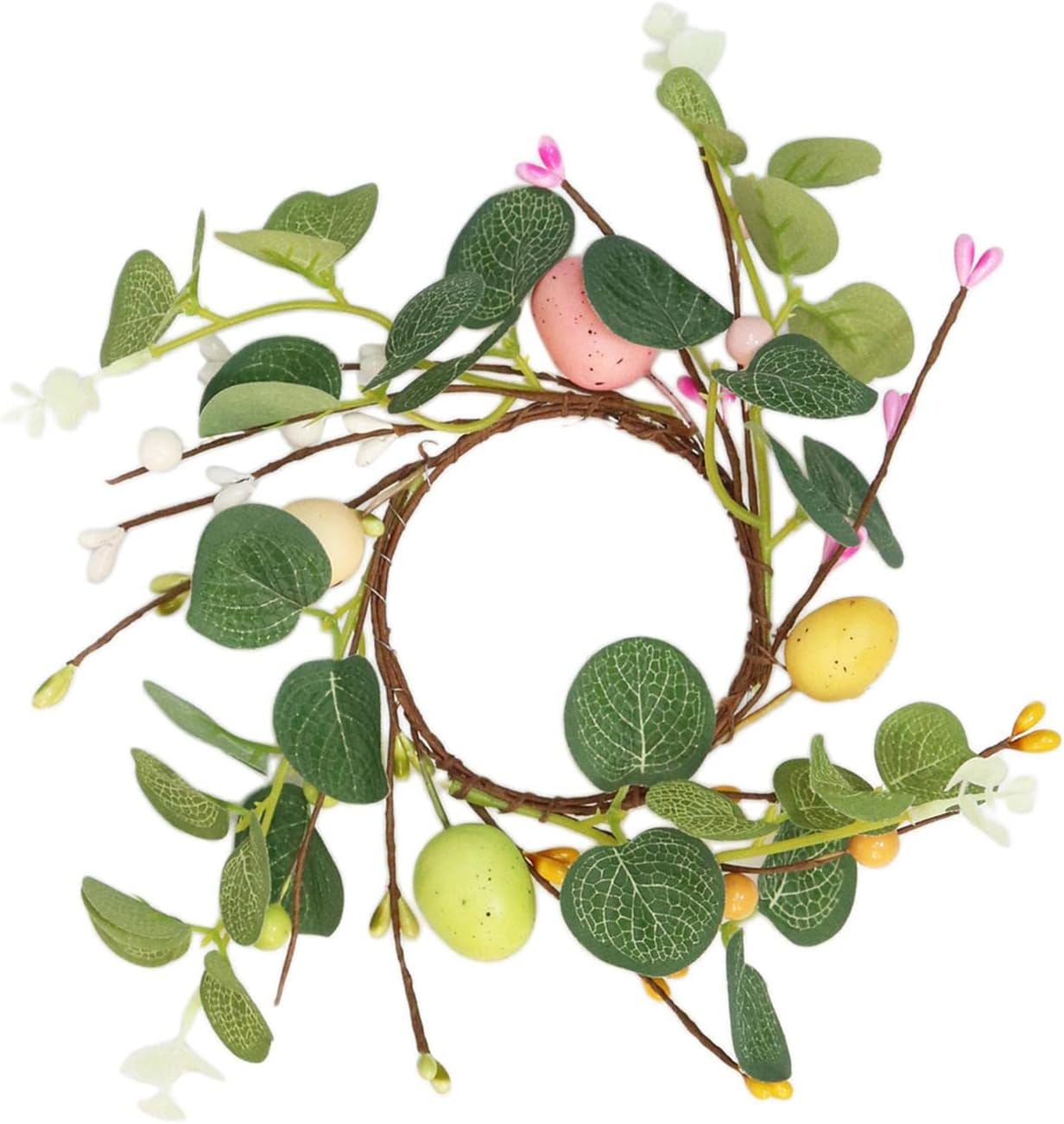 predolo Easter Candle Rings Wreath Table Centerpiece