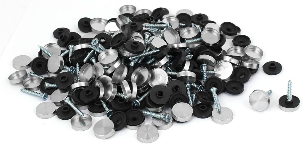 Bathroom Door Quality Parts Table Round Stainless Steel Mirror Screw Cap Nail 16mm Dia 200pcs Model:97as546qo662