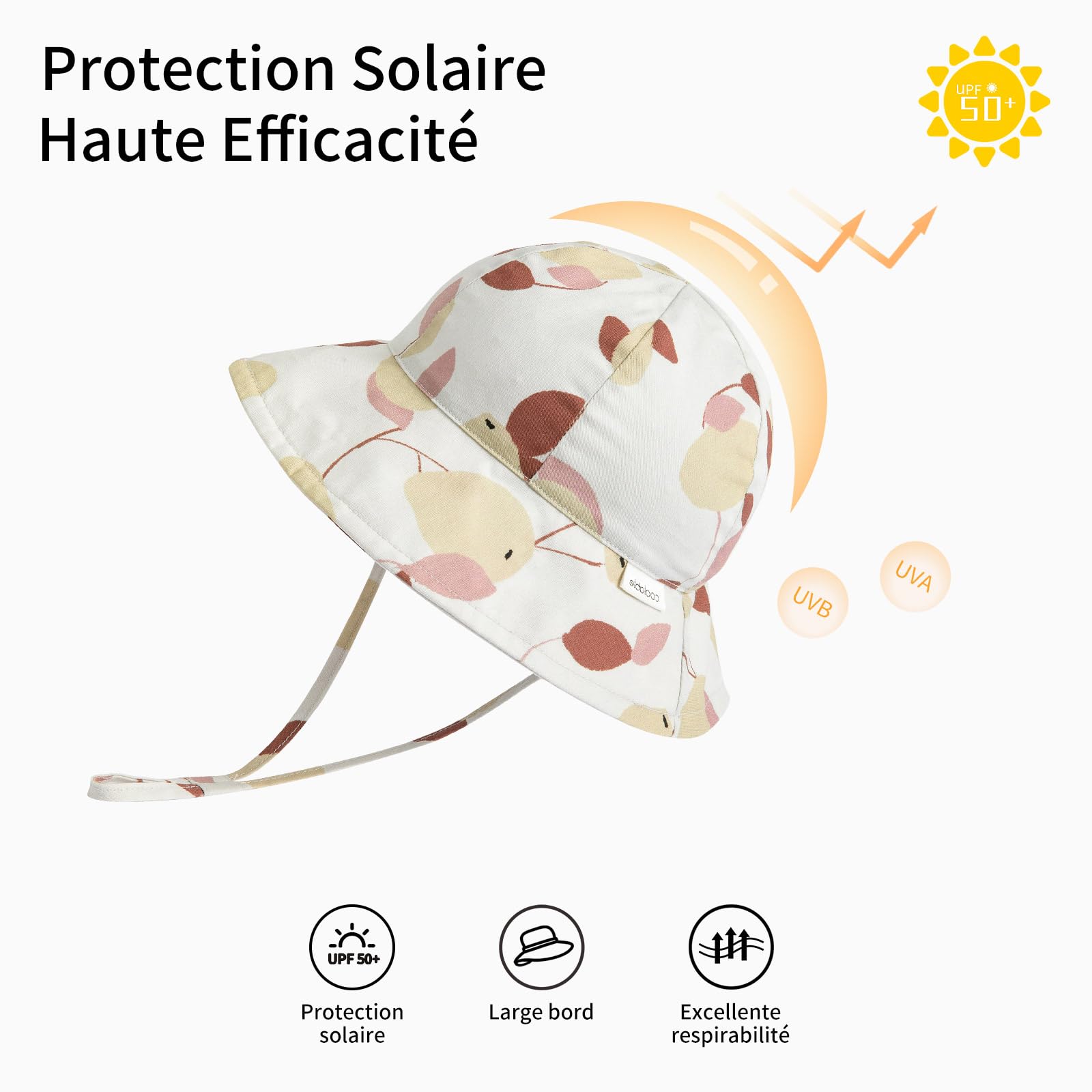 coolable Cappello da Sole per Bambini Pieghevole e Regolabile, Cappello a Secchiello Estivo con Ampio Bordo, Protezione UV UPF 50+ per Neonati e Bambini