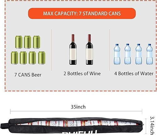 Miniatura 2 de Sling Beer Sleeve - Enfriador aislado con capacidad para 7 latas, accesorio de golf único regalo para hombres