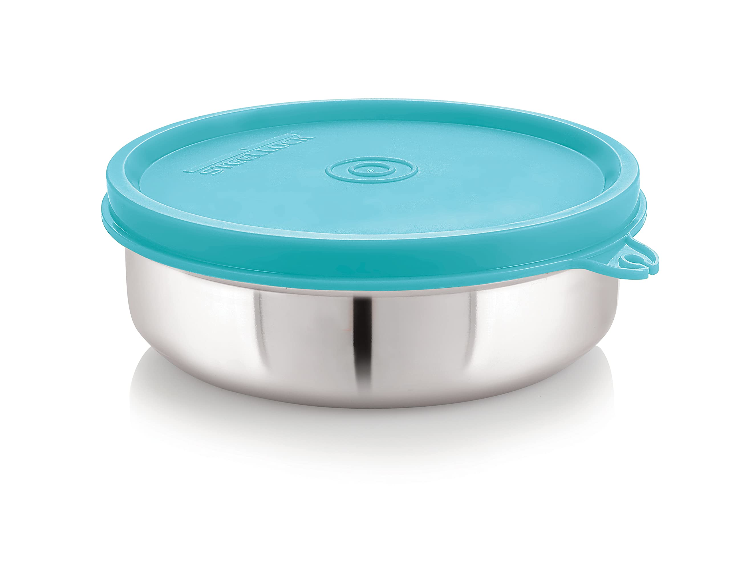 STEELLOCK Stainless Steel Airtight Container | Leak Proof Container/Storage/Lunch Box with Lid | BPA Free, Durable & Rust-Proof | SL-31-set of 4, 350ml each, Turquoise
