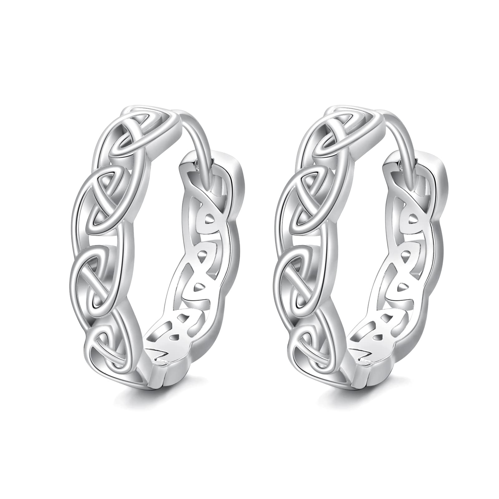 Unisex Creolen 925 Sterling Silber Keltische Kreuz Creolen Wikinger Rune Creolen Schlafen Kreolen Ohrringe Klapp Creolen Ohrringe Ohrschmuck Geschenk für Männer Frauen