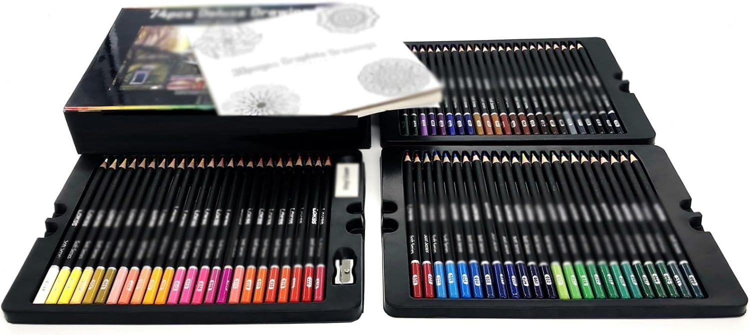 75 Pieces Of Colored Lead Set, Student Drawing Tools, Art Drawing, Colored Pencils
