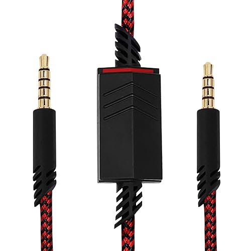 Miniatura 7 de Cable de repuesto para auriculares Astro A40 con botón de silencio en línea para auriculares Astro A10/A40/A40TR, compatible con controlador Negro