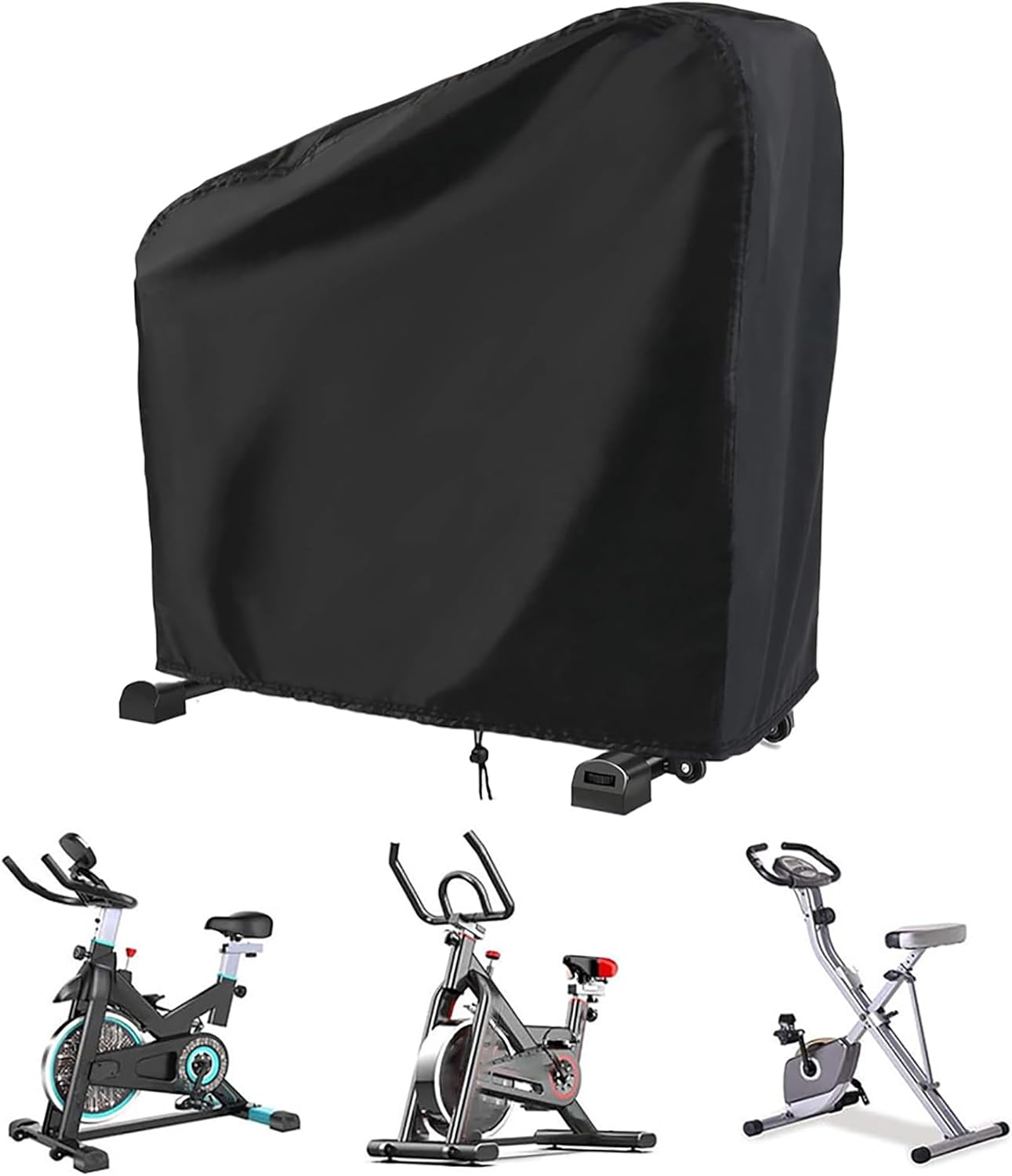 Exercise Bike Cover for Keiser M3i Plus 2022–2026, Water Resistant Indoor Outdoor Stationary Spin Bike Cover, Dust Resistant with Windproof Straps