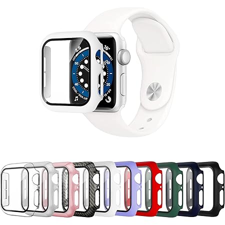 Amazon.com: Mocodi 10 Pack Apple Watch Case 38mm Series 3/2/1 with Tempered  Glass Screen Protector,Ultra-Thin Hard PC Shockproof Bumper Full  Scratch-Resistant Protective Cover for Men Women iWatch Accessories : Cell  Phones \u0026