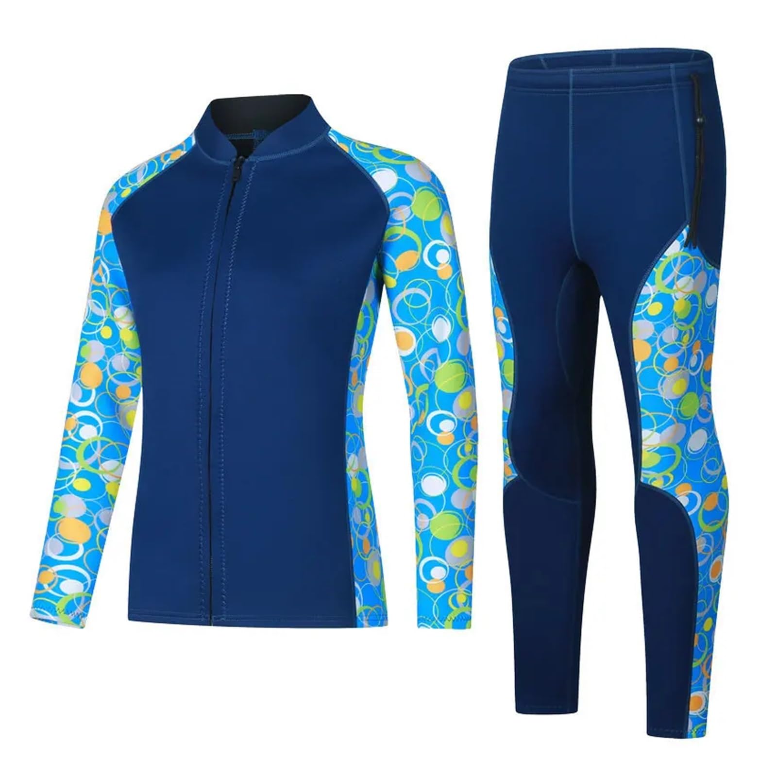 Muta da Uomo e da Donna in Neoprene da 3 mm, Divisa in Due Pezzi, Top a Maniche Lunghe, Pantaloni Caldi(Sky Pants,S)