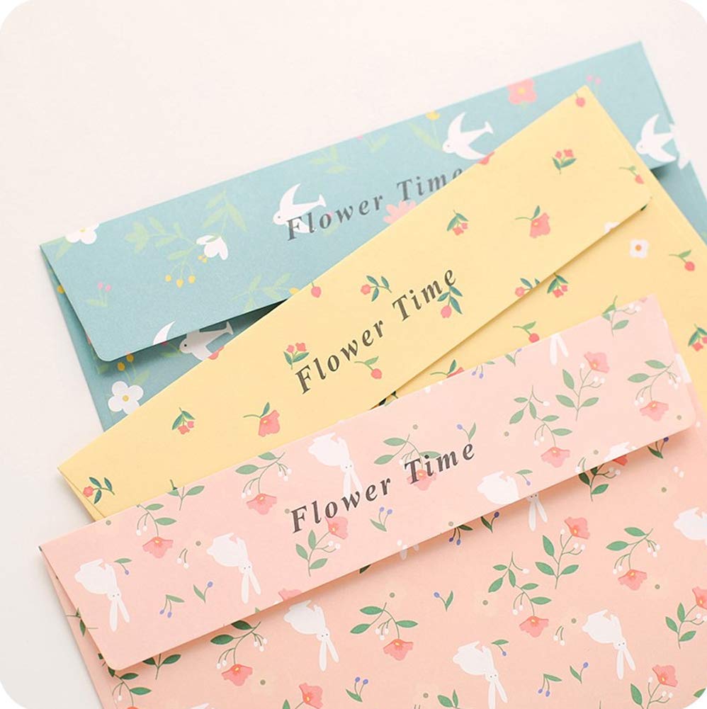 Set Carta Da Lettere Romantica Con Buste - 24 Fogli E 12 Buste, Design Floreale Coreano - Foto 6