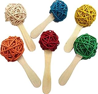 A&E Cage Company HB46619 Java Wood Popsicle Assorted Bird Toy (6 Pack), 5