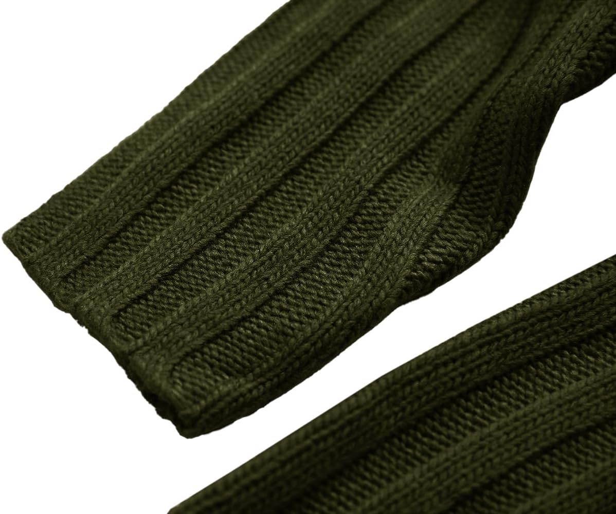 Gafeng Mens Turtleneck Sweaters Winter Thick Ribbed Knit Loose Fit Chunky Thermal Cable Pullover Knitwear - Image 4