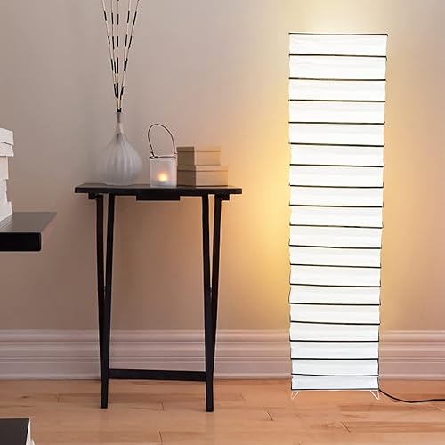 Miniatura 7 de LALAFINA Pantalla de lámpara de pie, pantalla de papel, estilo apanés, lámpara de pie, lámpara de pie, cubierta de repuesto para dormitorio,