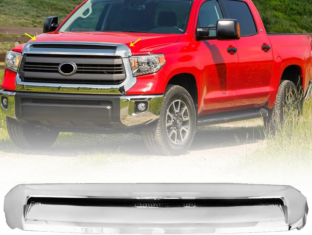 Matte Black Front Upper Hood Bulge Molding For 2014-2021 Toyota Tundra – Direct Replacement Plastic Trim
