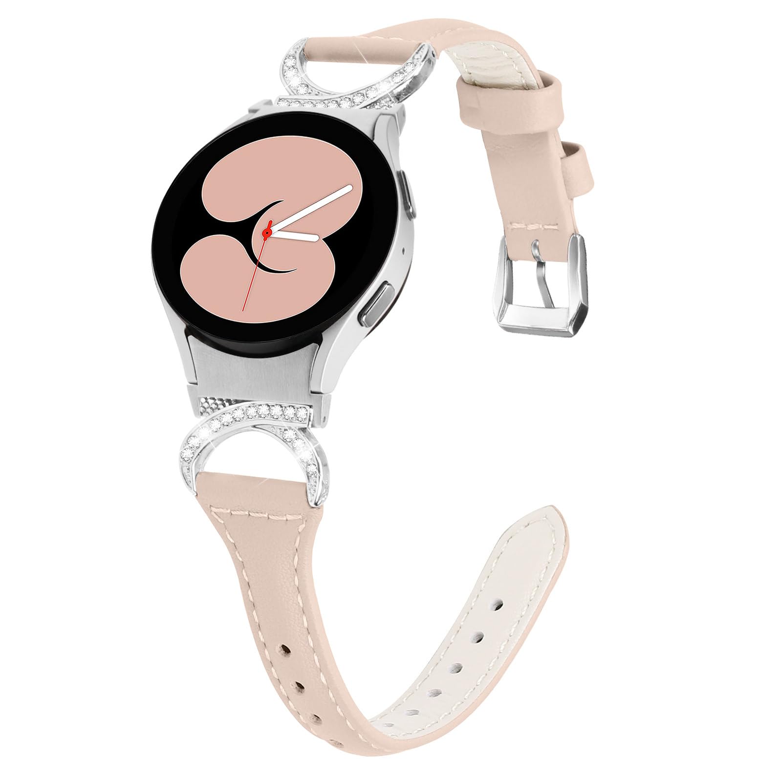 RuiRdot WLeatheR Band Compatible With Galaxy Watch 6 40mm 44mm/Galaxy Watch 6 Classic 43mm 47mm,Adjustable Genuine Leather Wrist Strap with Metal Buckle (R02)