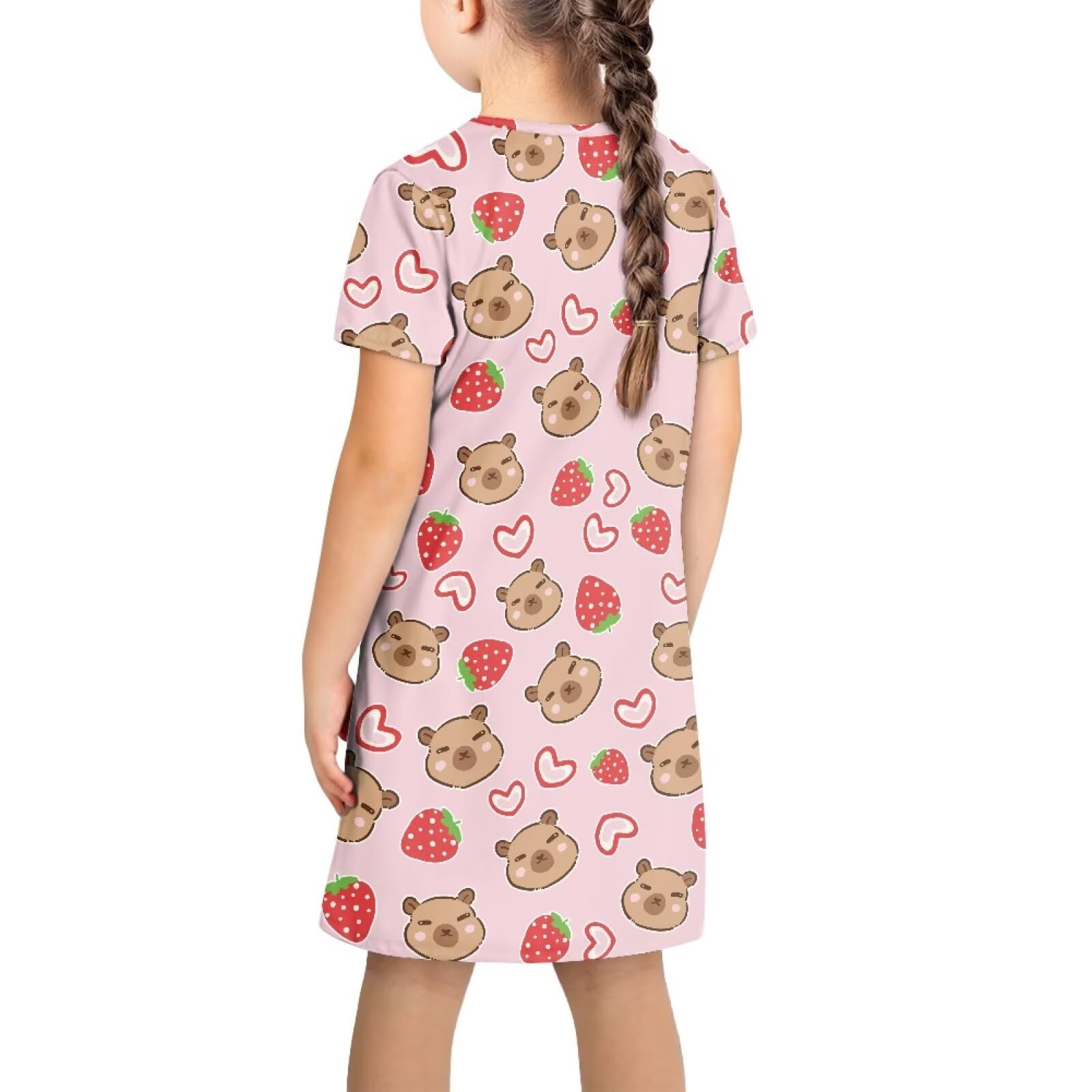 Camisón de manga corta para niñas 3-4, 5-6, 7-8, 9-10, 11-12, 13-14