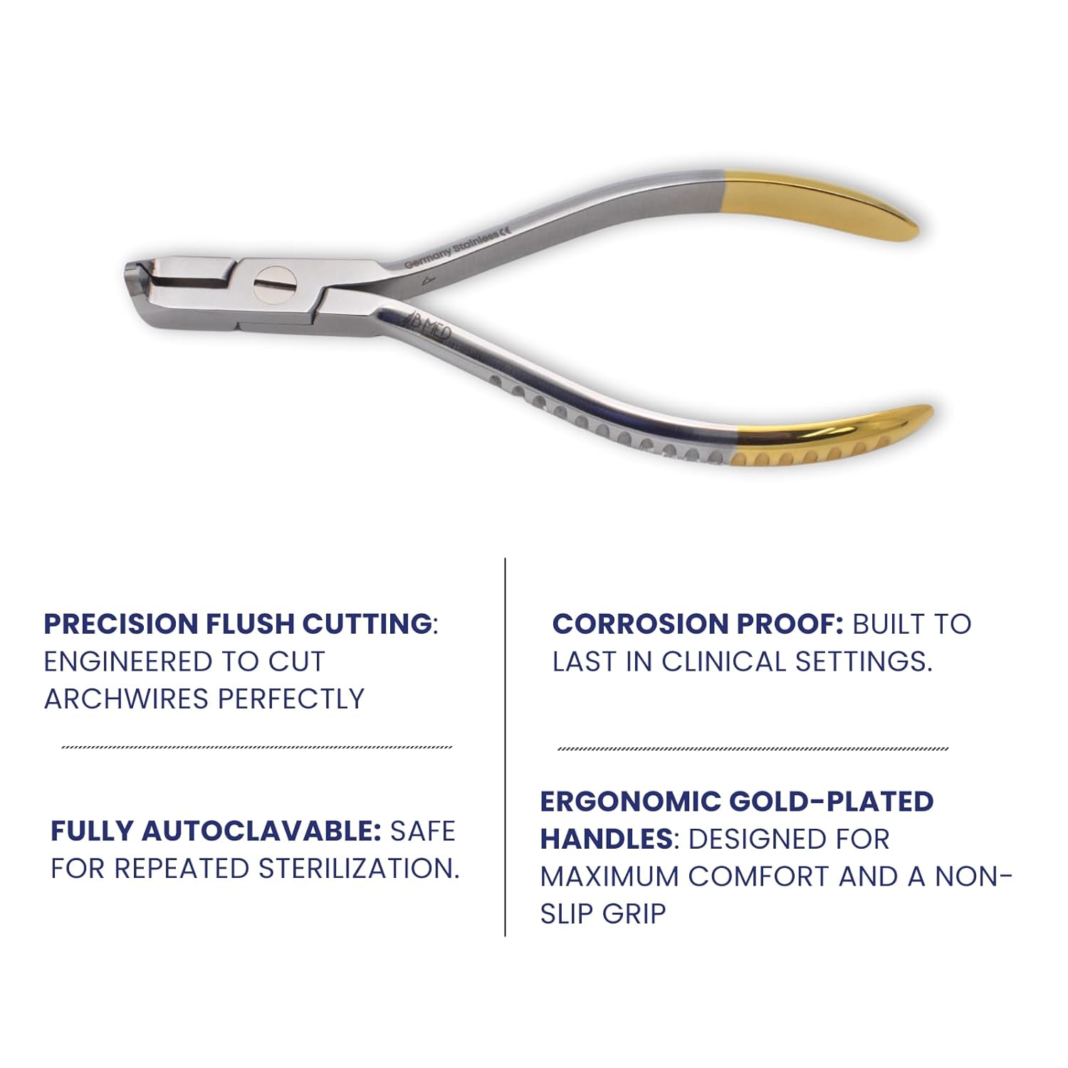 B MED INSTRUMENTS Distal End Cutter TC 5.5" - Tungsten Carbide Orthodontic Wire Cutter - Precision Hard Wire Cutting Pliers for Braces & Archwires - Premium Stainless Steel, Autoclavable