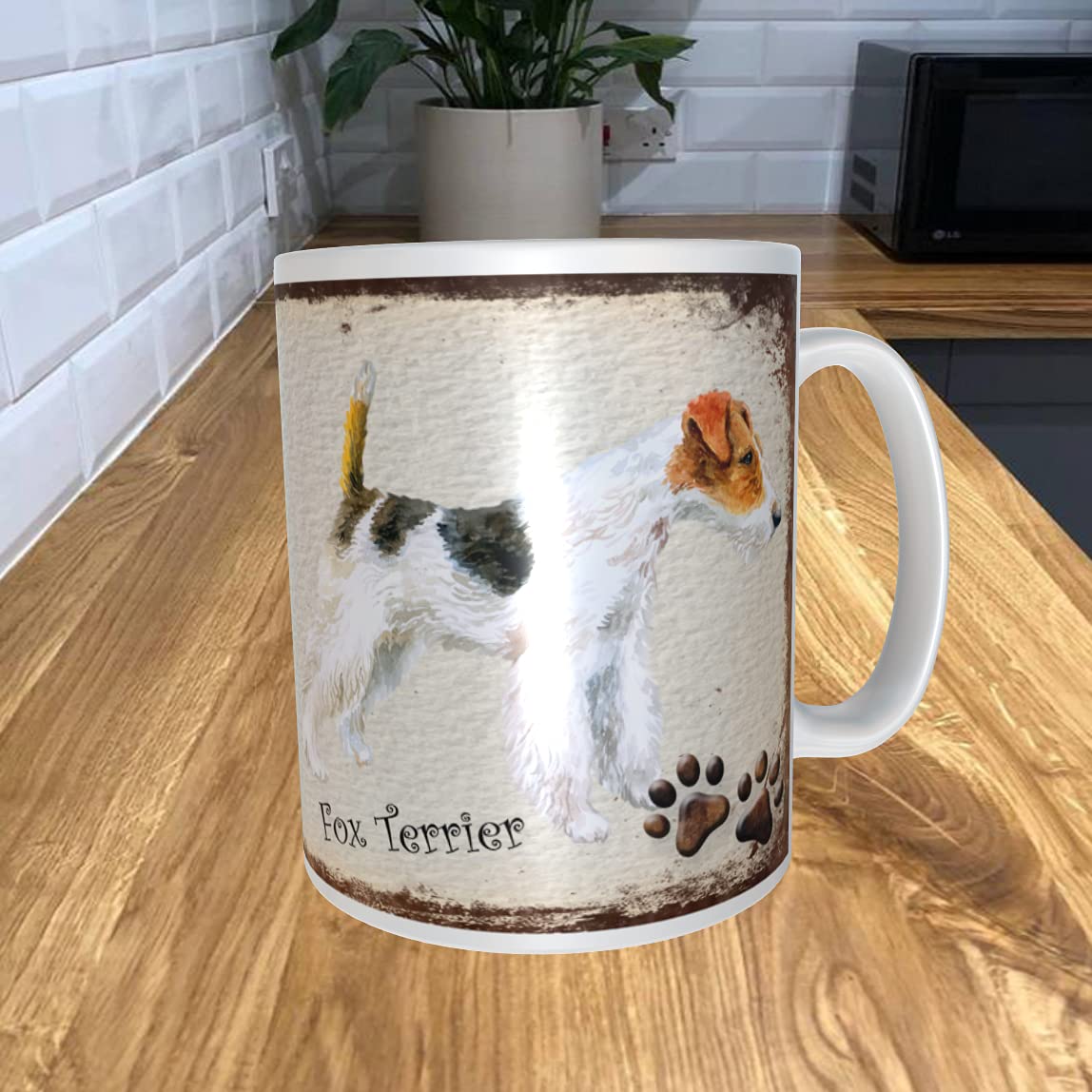 Shawprint Limited White Fox Terrier 11Oz Coffee Mug My Dog's Rules Theme 235Drmug