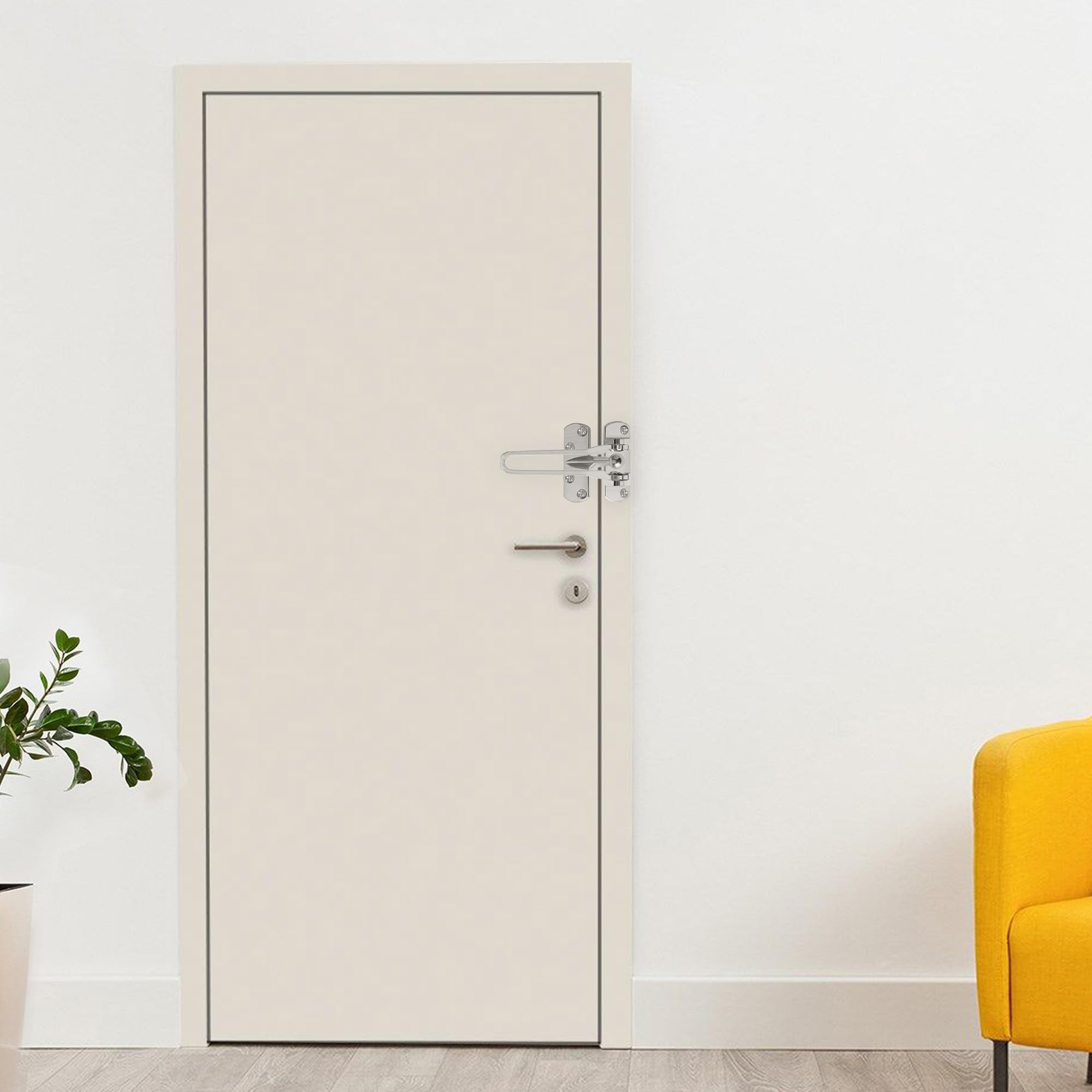 Alise Cerradura de puerta de barra oscilante, cerradura de puerta para puertas delanteras y puertas interiores, pestillo de seguridad para niños, seguridad del hogar, cerradura de pestillo de hotel