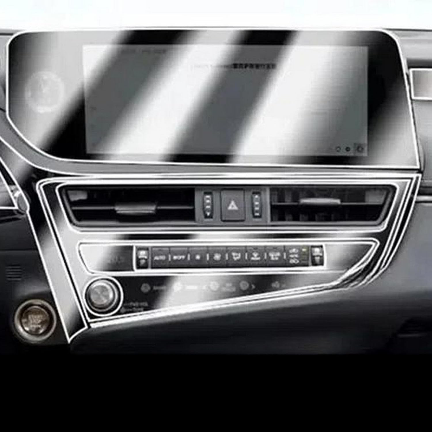 Film protection console centrale Lexus ES 300h écran anti-rayures TPU transparent