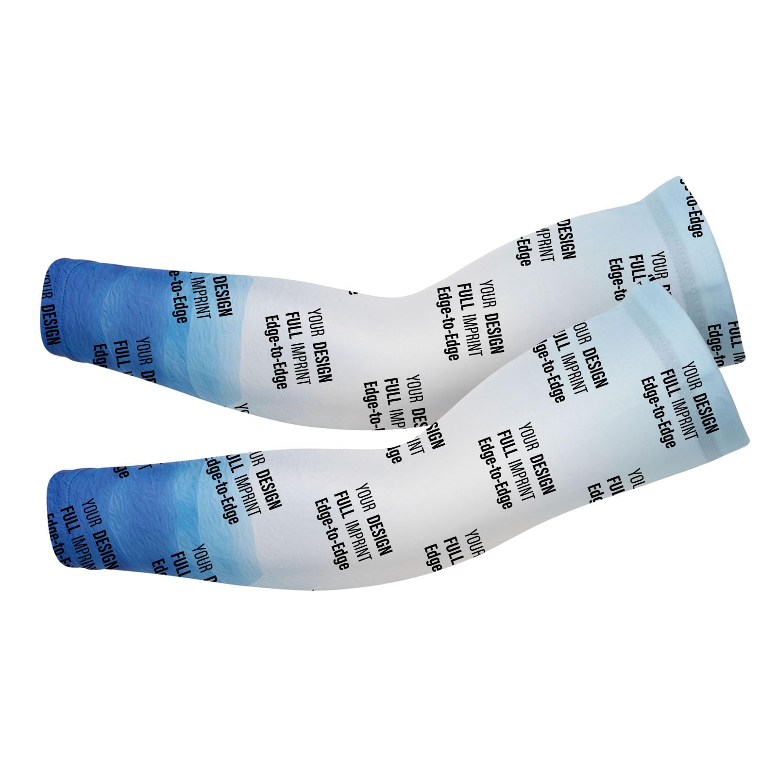 TopTie 10 Pares Mangas de Brazo Personalizadas con Logotipo sin Costuras Proteger el Suelo para fútbol Baloncesto Voleibol Azul