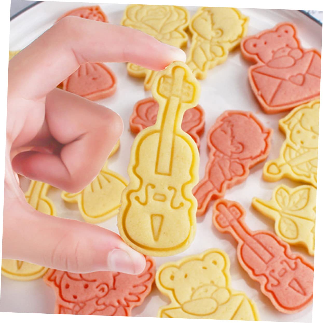 Garneck 5 Set Di Per Biscotti Di Per Biscotti Timbri Per Cottura Per Cottura Riutilizzabili Per Biscotti 8 Pezzi * 5