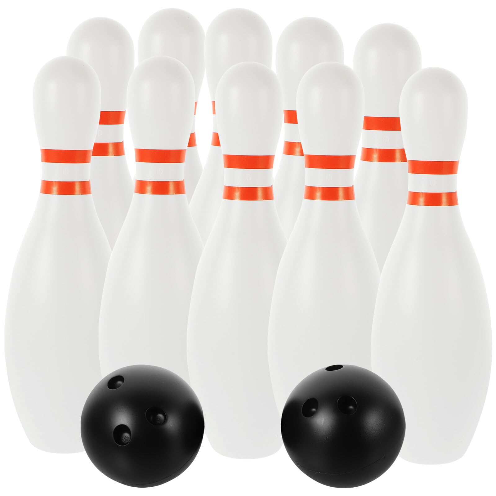 ERINGOGO Jeu de Bowling en Plein Air pour Garçon et Filles 12 Pièces en Plastique Blanc, Set de Grosse Taille pour Jeux Sportifs Éducatifs en Intérieur et Extérieur