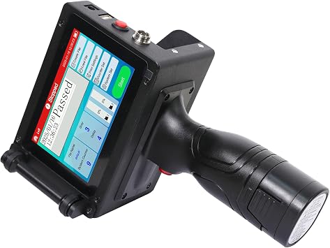 PEKOKO Portable Hand Held Multifunction Inkjet Printer with 4.3 Inch LED Screen Inkjet Coding Machine for Label,Logo,Date,Qr Code,Bar Code,Pictures on Any Surface LB500