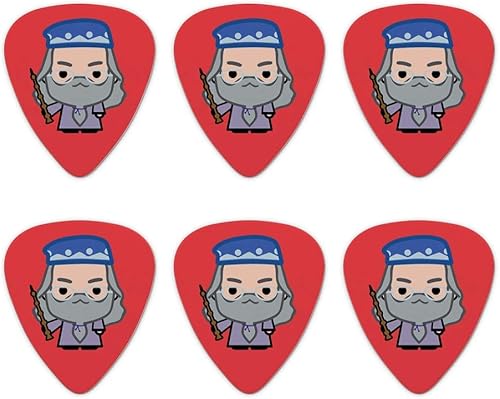 Harry Potter Dumblesore - Juego de 6 púas de guitarra con personajes Chibi, calibre mediano