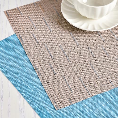 homEdge PVC Placemat, 4 PCS of Non-Slip Heat Resistant Place Mats, Washable Vinyl Placemats, Set of 4-Tan by homEdge - Image 5