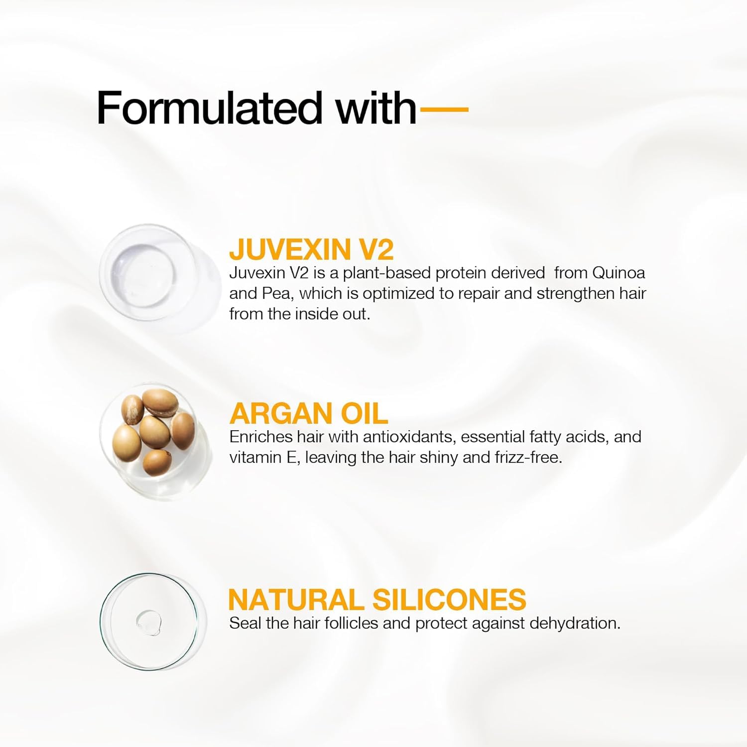GK Hair Deep Conditioner Masque 2x200g + Argan Oil Hair Serum 0.34 Fl Oz – Maschera Riparatrice Capelli Secchi, Danneggiati e Crespi – Idratante, Nutriente, Liscia & Gestibile – Per Tutti i Tipi di Ca