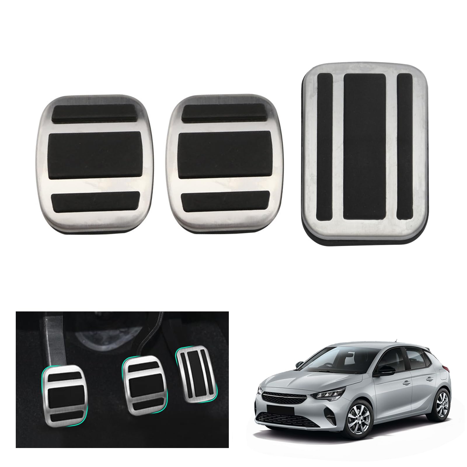 Soglie Protezione Auto ODOKIT Soglie Protezione Fibra Di Carbonio Per Opel - 4 Pezzi, Adesivo, Per Corsa Mokka Astra Soglie Adesive Nere - 10