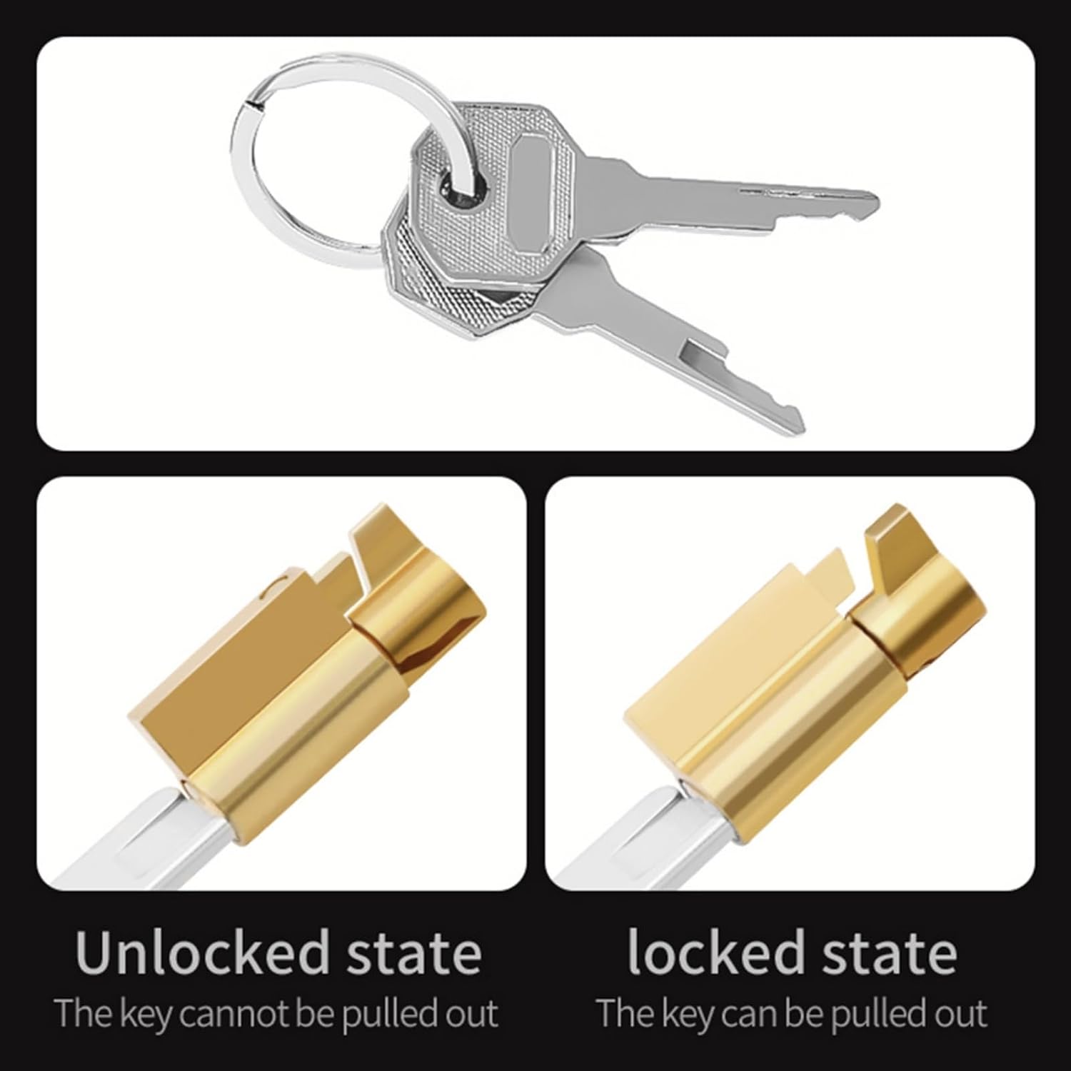 Lightweight Male Chastity Device with Lock, Breathable Chastity Cage Lock, Easy to Wear Adult Sex Toy with Ring & Key