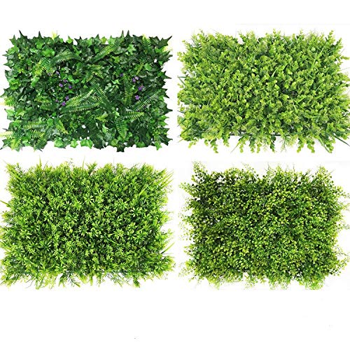Zereff - Artificial Grass Lawn Turf Simulation Plants Landscaping Wall Decor Green Plastic Lawn Door Shop Image Backdrop Grass Flores - (Size: 40X60Cm, Color: E) #TOP4