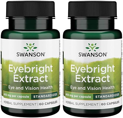 Swanson Extracto Eyebright 400 miligramos 60 cápsulas (paquete de 2)