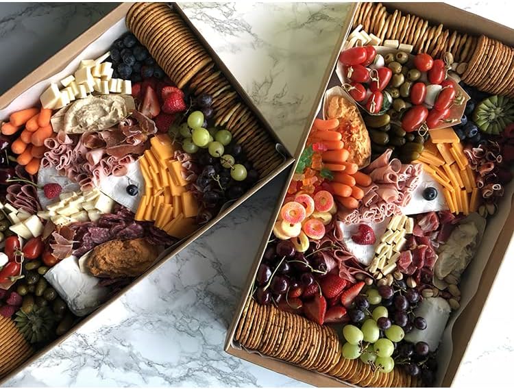 Tezraftaar® Cardboard Trays Fruit Cans Drinks Boxes Brown Vegetable Herb Produce Storage Trays Beers 16" x 10.5" x 4" (40x26x10) cm (10)