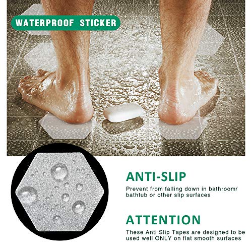 Non Slip Bathtub Stickers 28 Pcs Adhesive Anti Slip Shower Stickers For Bath Tub,Bathroom,Stairs With Premium Scraper #TOP2