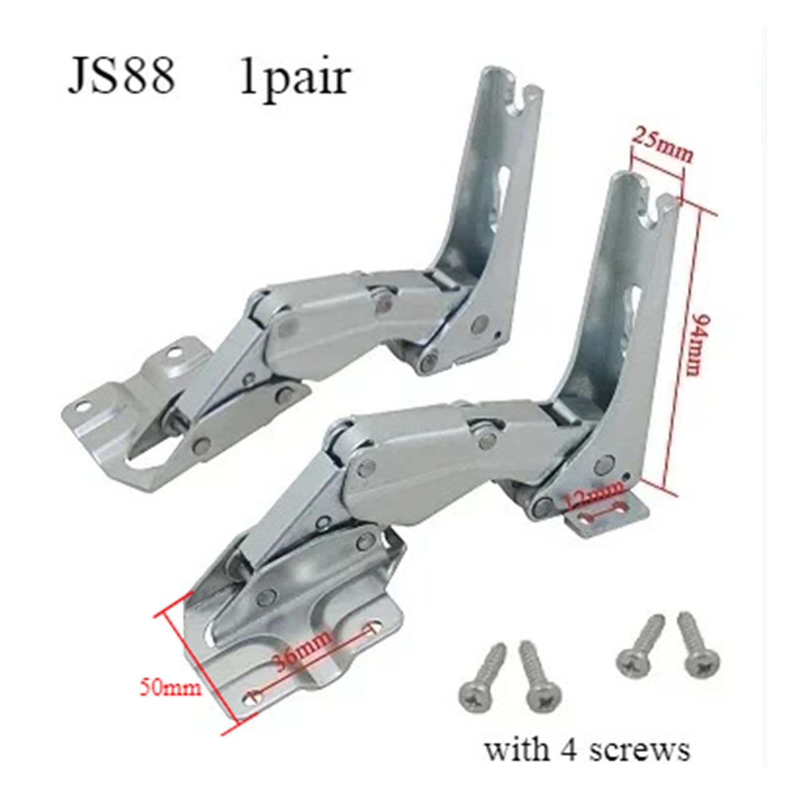 Kühlschrank-Gefrierschrank-Türscharnier JS99 JS08 JS88 Eingebauter Flacher Kühlschrank-Türschließer Ersatz Des Kühlscharniers(JS88-1pair)