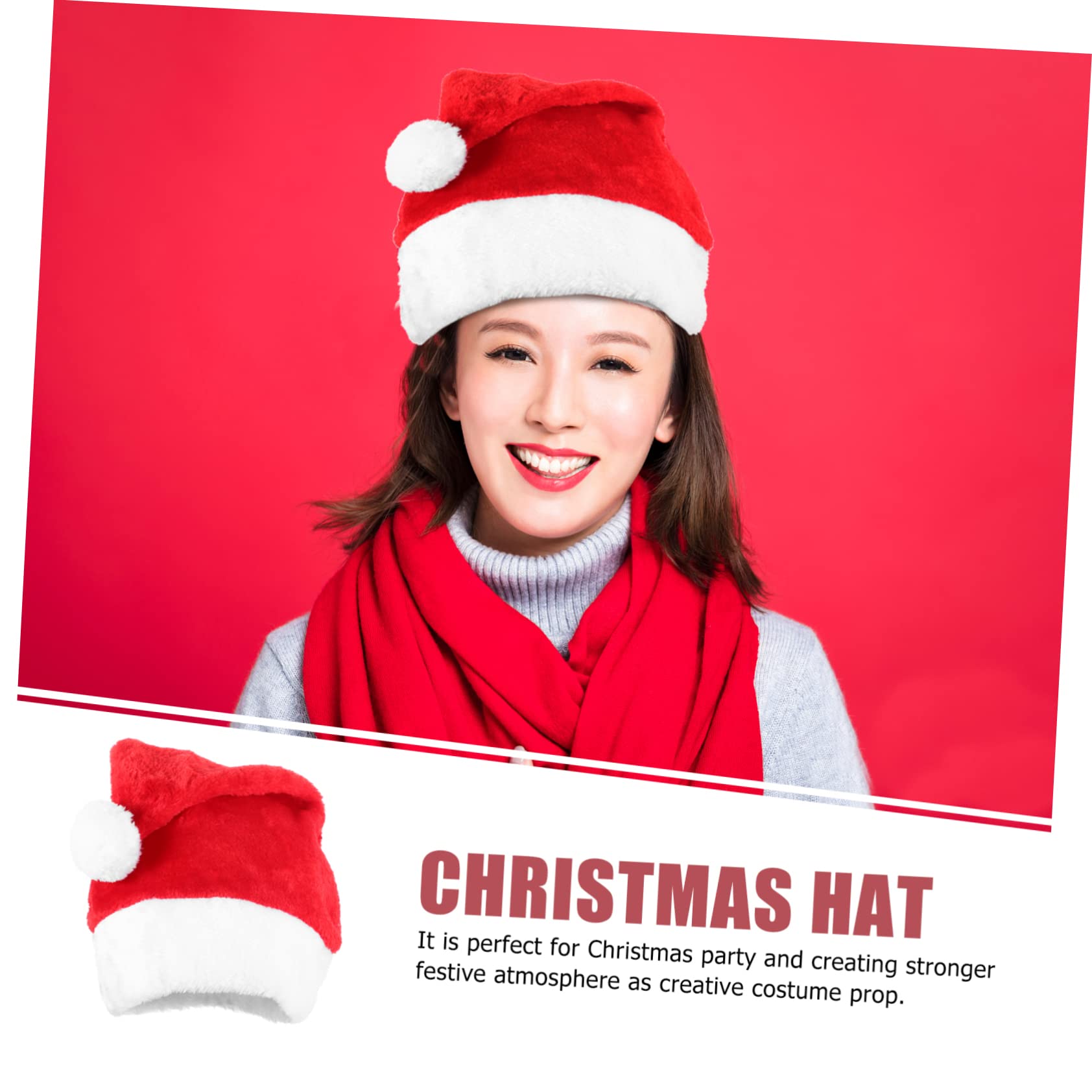 PRETYZOOM 5 Piezas Gorro De Papá Noel De Felpa Sombreros De Fiesta Verdes Sombrero De Fiesta De Navidad Gorro De Papa Noel Para Mujer Gorras Para Hombres Gorra Para Hombres Rojo Felpa Corta