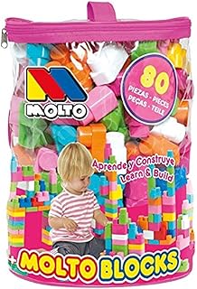 M MOLTO Bolsa Blocks Rosa 80 pcs