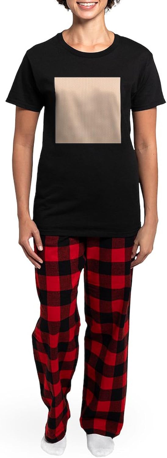 CafePress Retro Geometric Pattern Orange Pajamas Womens Novelty PJ Sleepwear