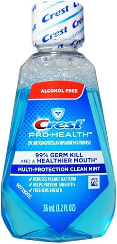Crest Pro-Health Mouthwash, Alcohol Free, Multi-Protection Clean Mint 1.2 oz (Pack of 12)