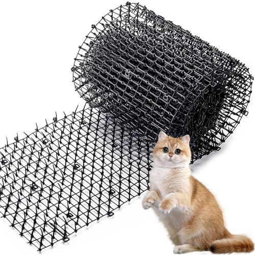 Toopify 6.5ft Scat Mat for Cats, Cat Scat Mat with Spikes Outdoor, Cat Spikes for Outside, Cat Deterrent Mat
