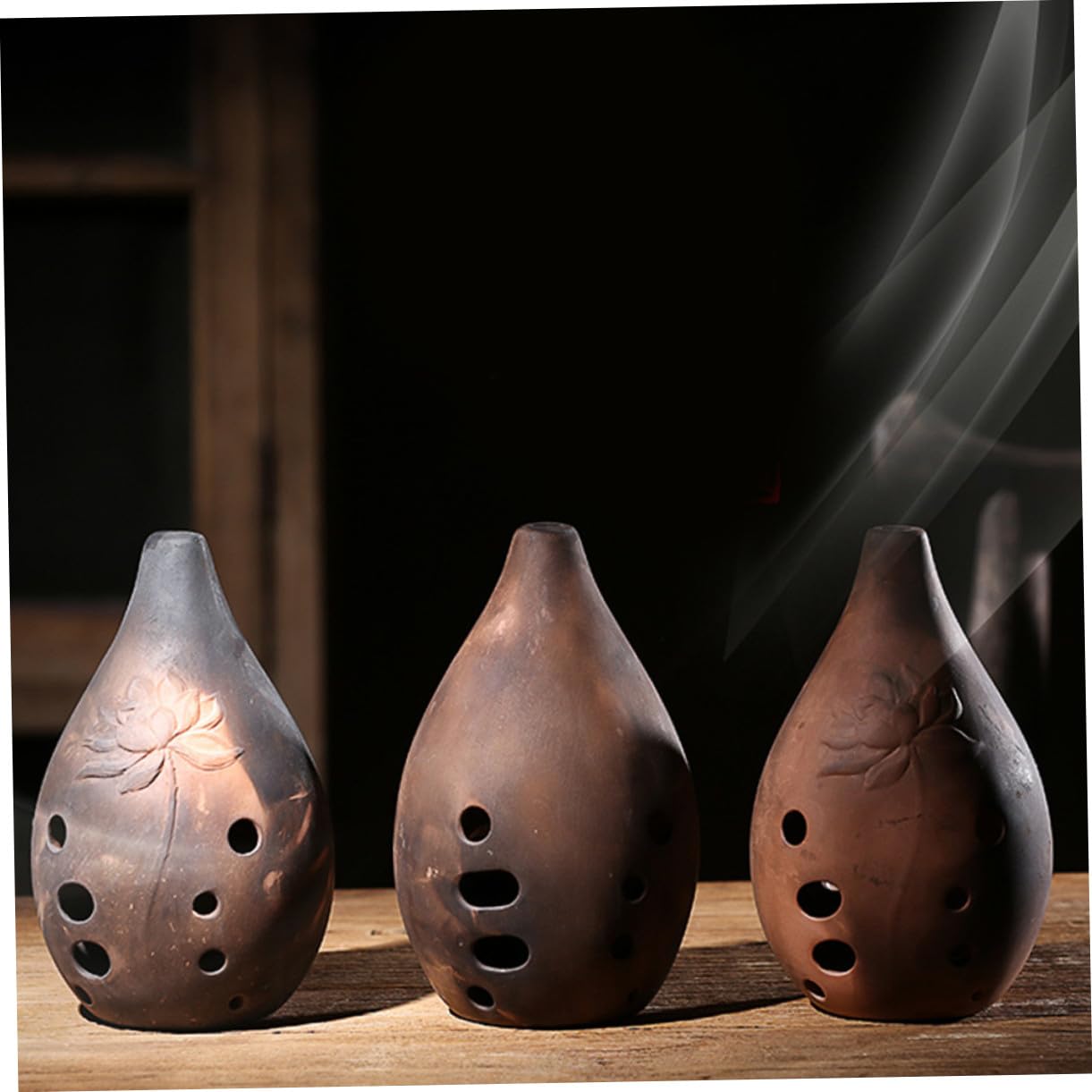 BESPORTBLE Ocarina in Ceramica Antica Xun Instrumento Flauto Cinese 10 Fori Tonalità F Suono Profondo Strumento Musicale per Principianti Artisti