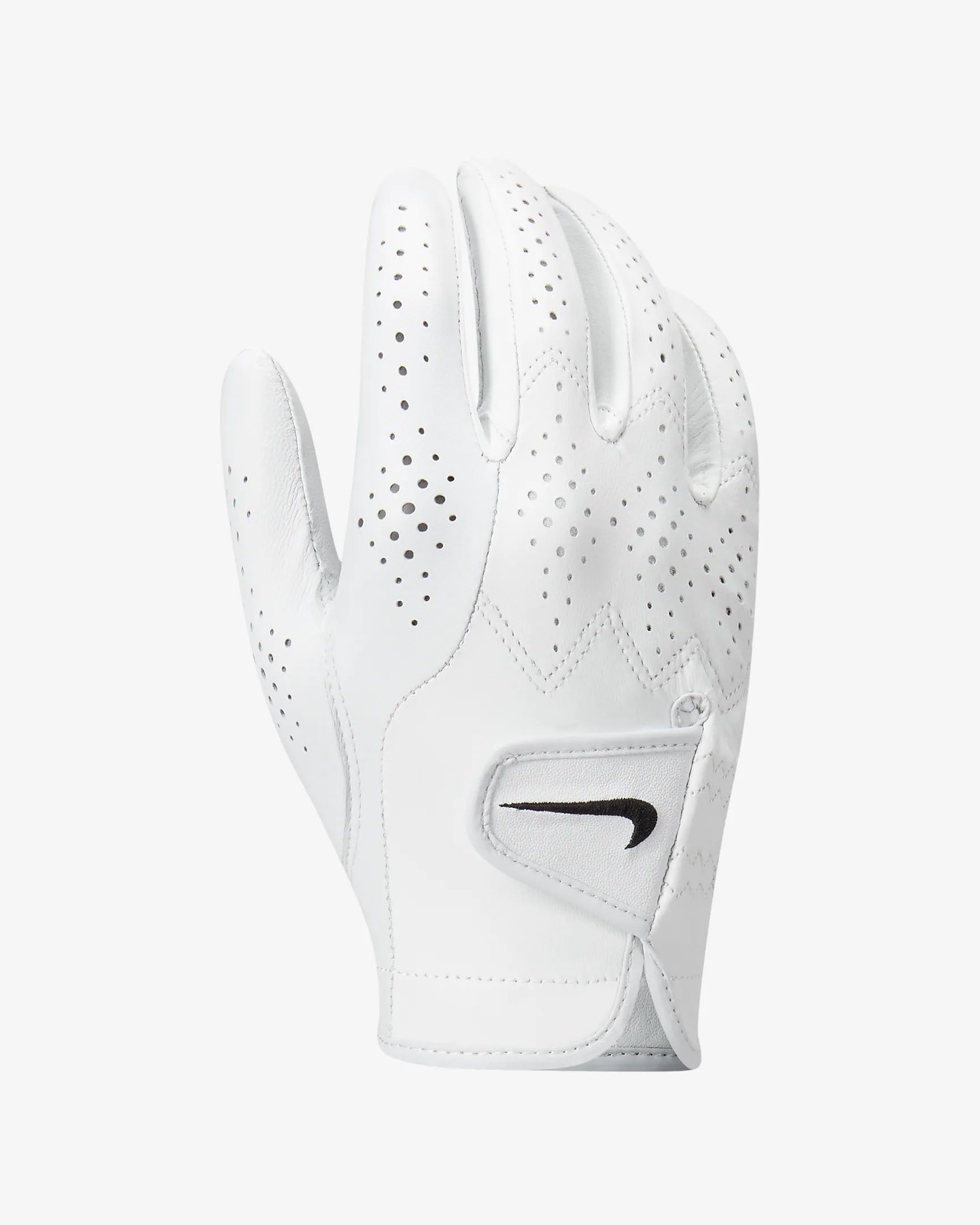 Nike Womens Tour Classic IV Golf Glove for Right Hand White | White | Black Medium/Large