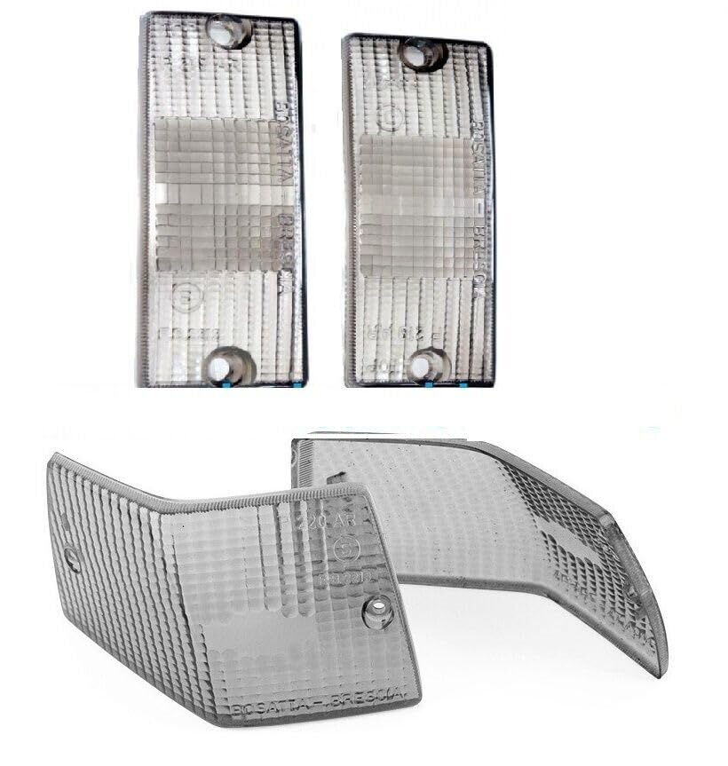 AER MOTO SPARE PARTS Lot de 4 gemmes de flèches fumées avant + arrière pour Piaggio Vespa PX 125-150-200