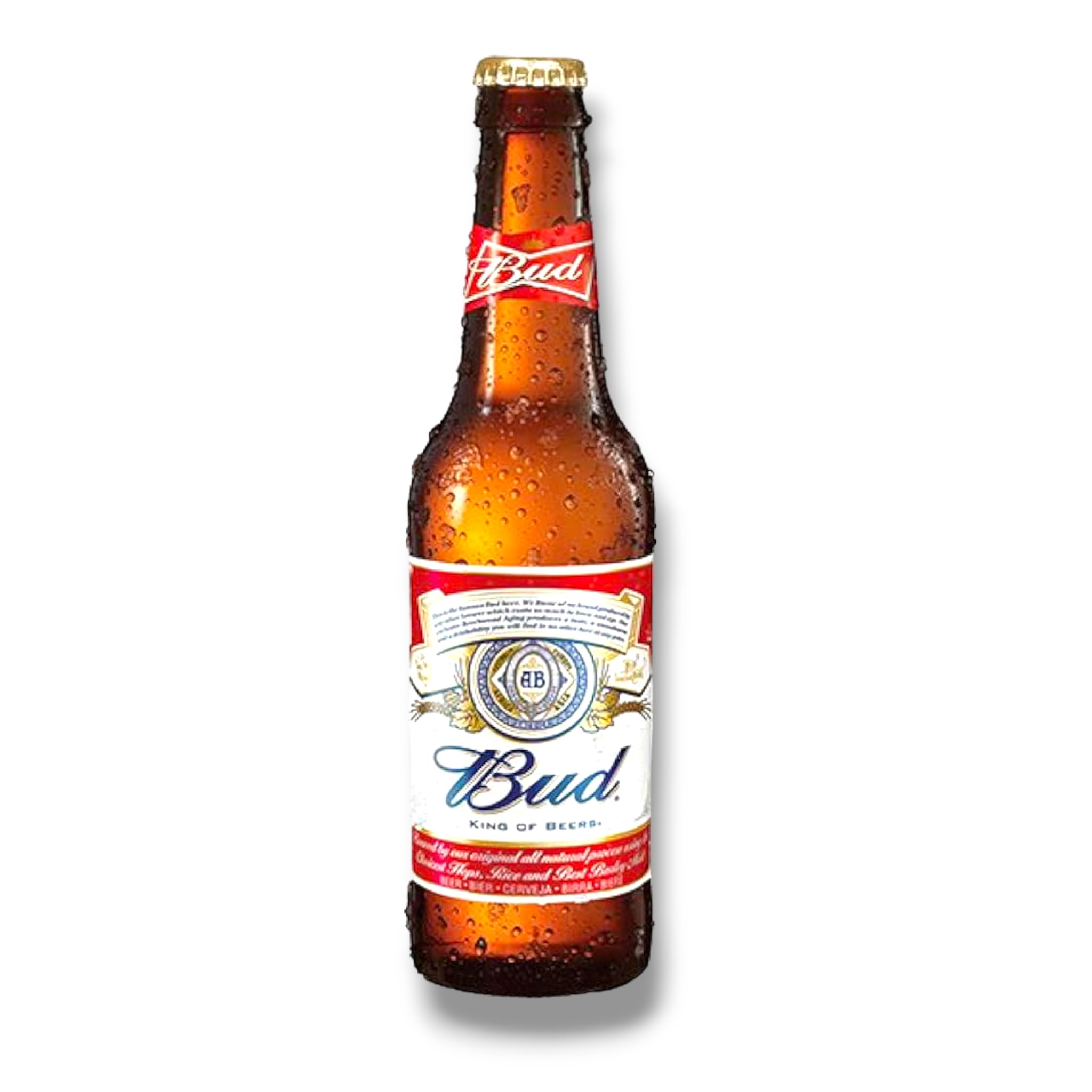12x 0,33l Bud Bier- Das amerikanische Original mit 5% Vol.- King of Beer inklusive Haus der Biere Berlin Bierdeckel