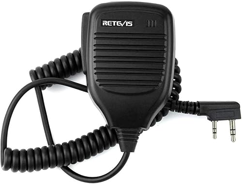 Retevis Walkie Talkie - Altavoz de hombro con micrófono, compatible con RT22 RT21 RT68 RT27 H-777 H777S RT86 RT19 RT15 RB29 RT85 RB26 RB89 NR10