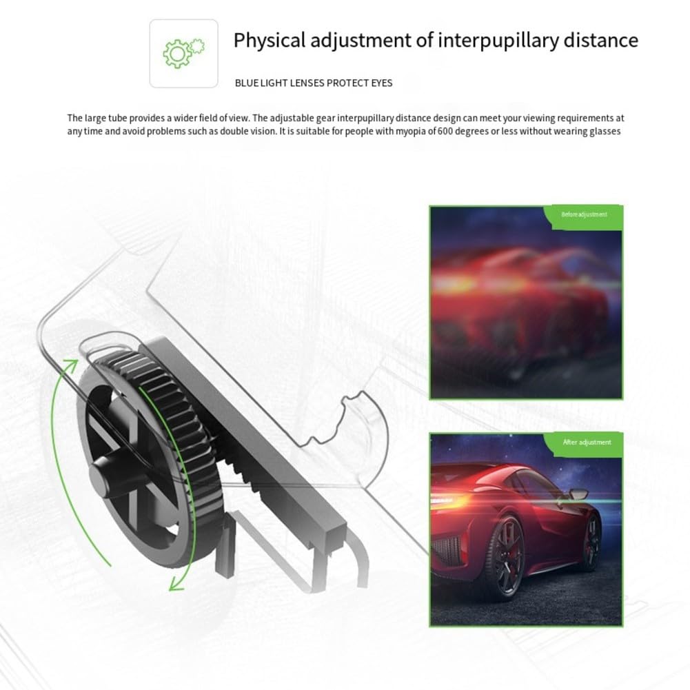 VR Headset for Phone with Controller, Immersive 3D VR-Glasses Adjustable VR Virtual Reality-Goggles, Fit for 4.7-7 inch Smartphone, VR Glasses for TV, Movies, Video Games