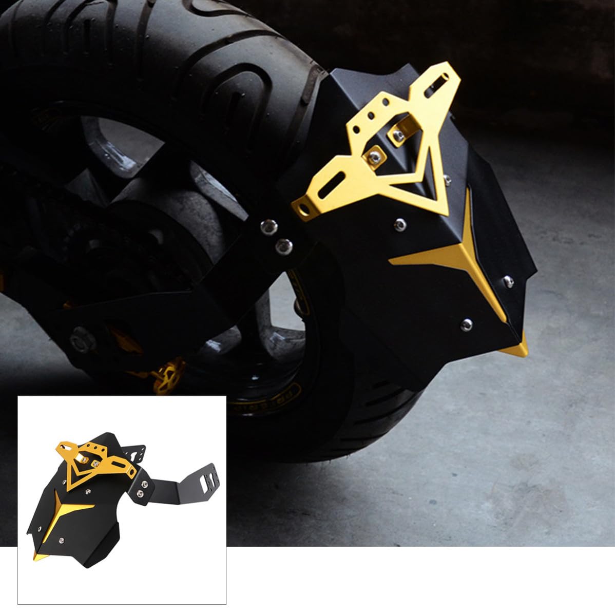 ULTECHNOVO 1juego Accesorios Profesionales para Motor Guardabarros Delantero y Trasero de Aleación de Aluminio Resistente Diseño Científico para Motocicletas