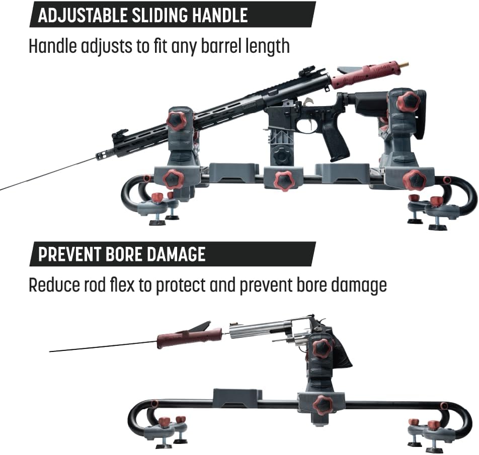 Tipton Universal Cleaning Rod with Sliding Handle, .17-.20 & .22 Caliber, 40" Rod, for Firearm Claning, Maintenance, and Gunsmithing